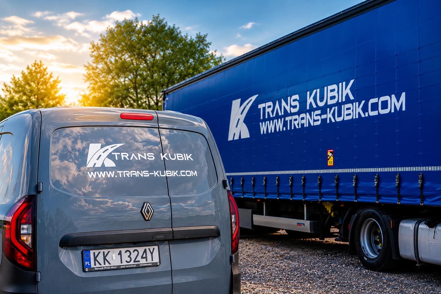 Pojazd dostawczy i naczepa Trans Kubik